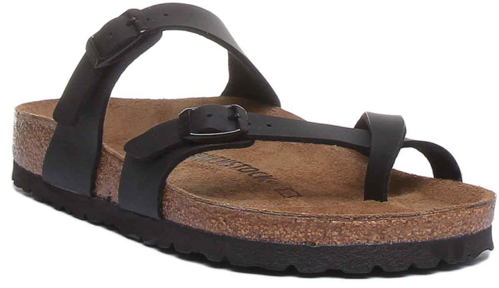 Birkenstock Mayari Sandale électrique à lanières métalliques pour femmes en noir