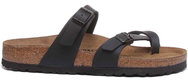Birkenstock Mayari Sandale électrique à lanières métalliques pour femmes en noir