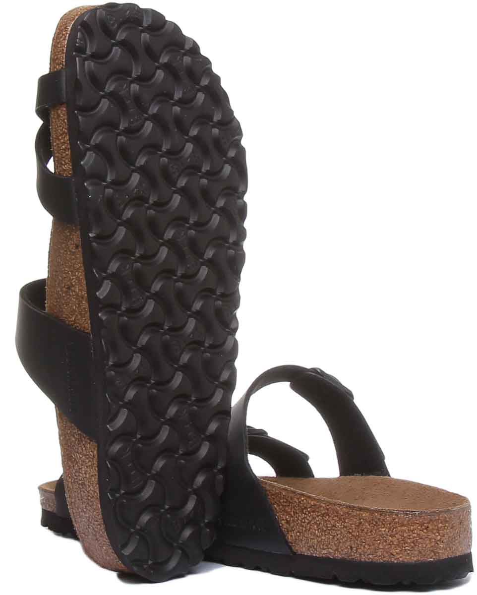 Birkenstock Mayari Sandale électrique à lanières métalliques pour femmes en noir