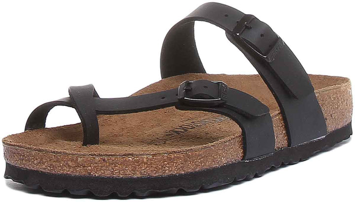 Birkenstock Mayari Sandale électrique à lanières métalliques pour femmes en noir