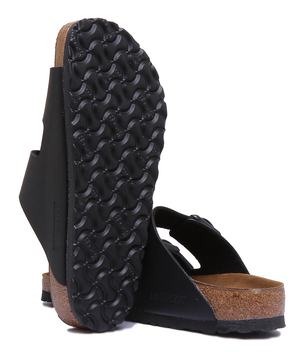 Birkenstock Arizona Sandale Birko Flor en noir à double lanière pour femmes