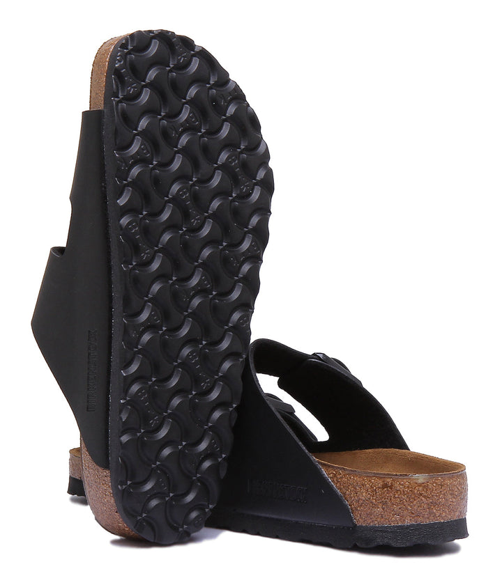 Birkenstock Arizona Sandale Birko Flor en noir à double lanière pour femmes