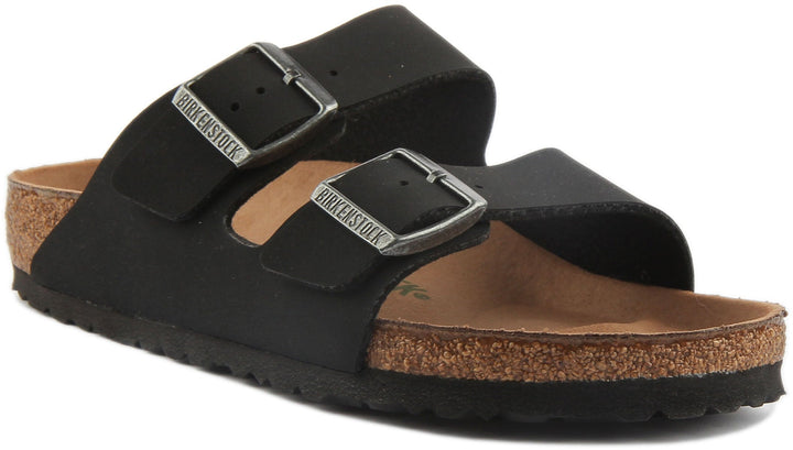 Birkenstock Arizona Vegan Sandales pour femmes en Birko Flor en noir