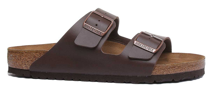 Sandale Birkenstock Arizona à semelle en liège Birko Flor marron à 2 brides pour femmes
