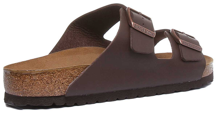 Sandale Birkenstock Arizona à semelle en liège Birko Flor marron à 2 brides pour femmes
