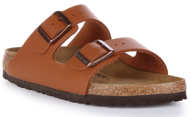 Sandale Birkenstock Arizona en cuir naturel pour femme en brun
