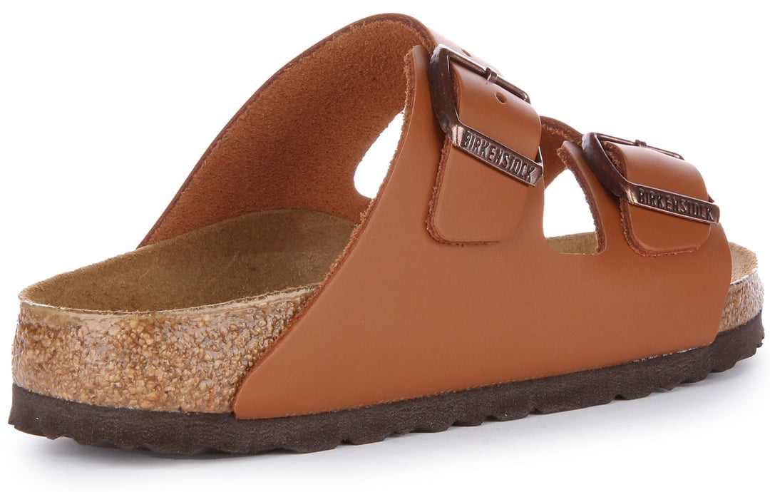 Sandale Birkenstock Arizona en cuir naturel pour femme en brun