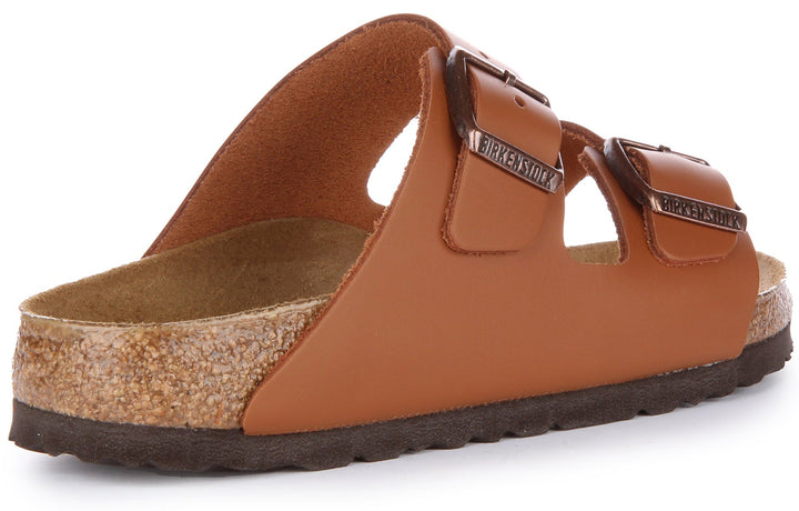 Sandale Birkenstock Arizona en cuir naturel pour femme en brun