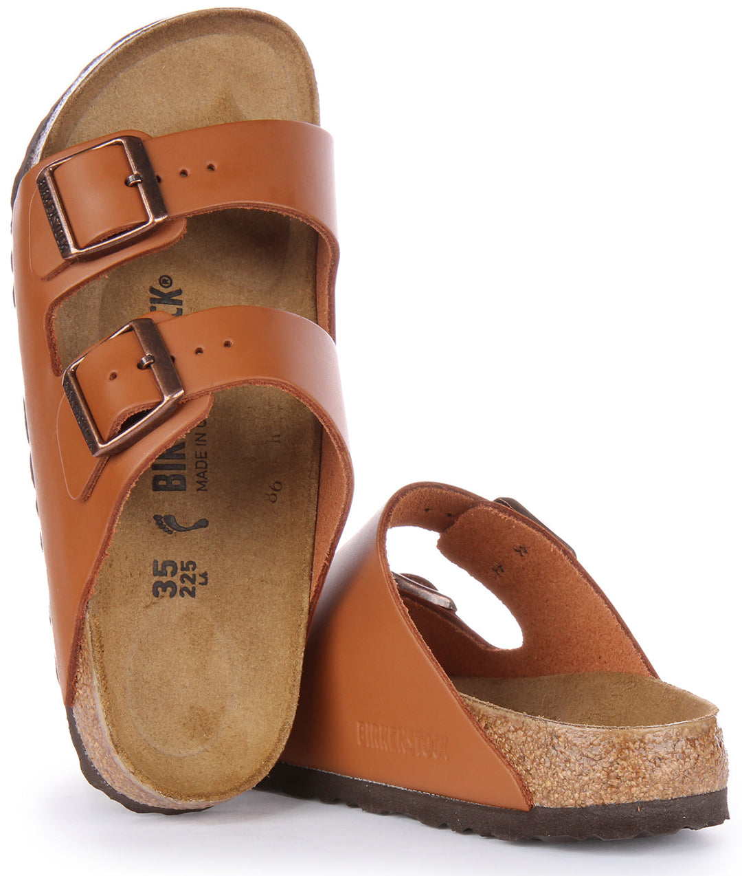 Sandale Birkenstock Arizona en cuir naturel pour femme en brun