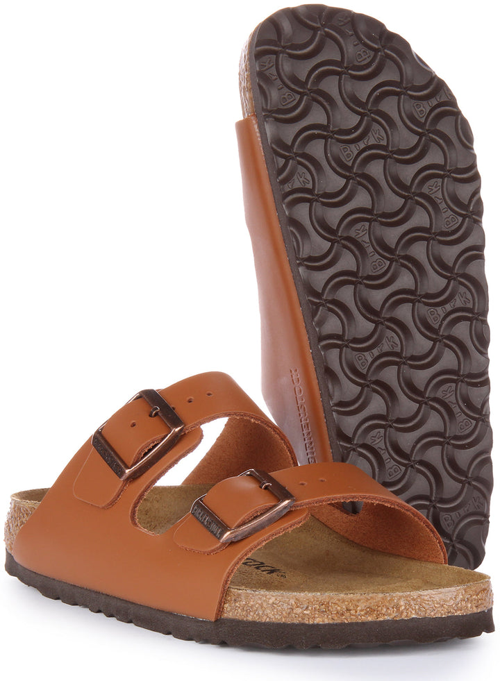 Sandale Birkenstock Arizona en cuir naturel pour femme en brun