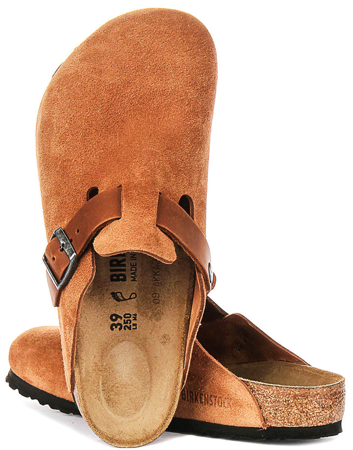 Birkenstock Boston BS in Cognac | Taglio Regolare