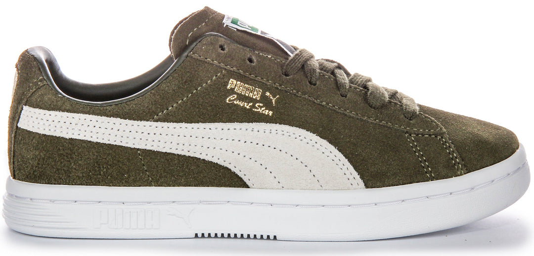 Puma Vintage Scarpe Quotidiane in Pelle Scamosciata Verde Foresta