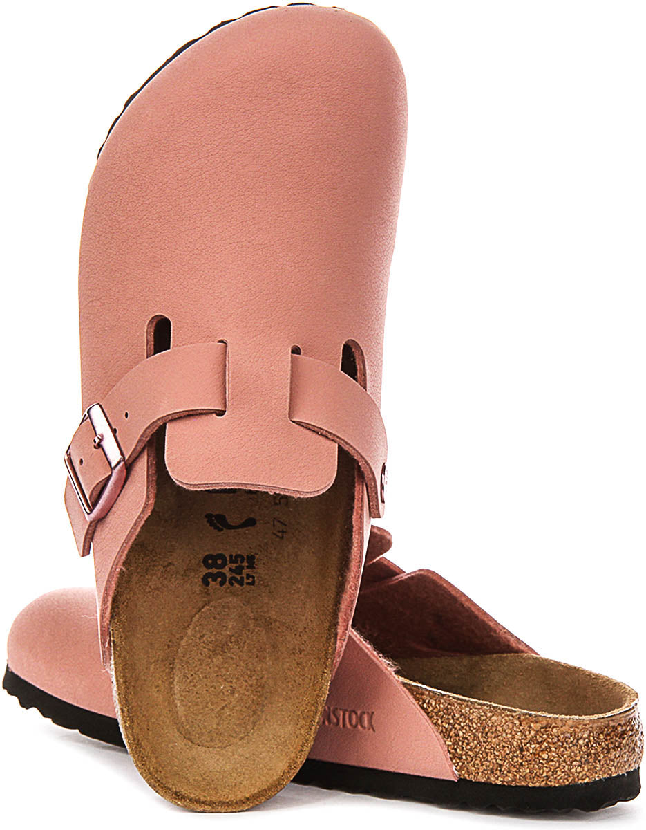 Birkenstock Boston Kids Bs In Pink For Juniors | Narrow Fit