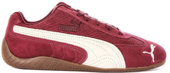 Puma Speedcat en velours côtelé bordeaux