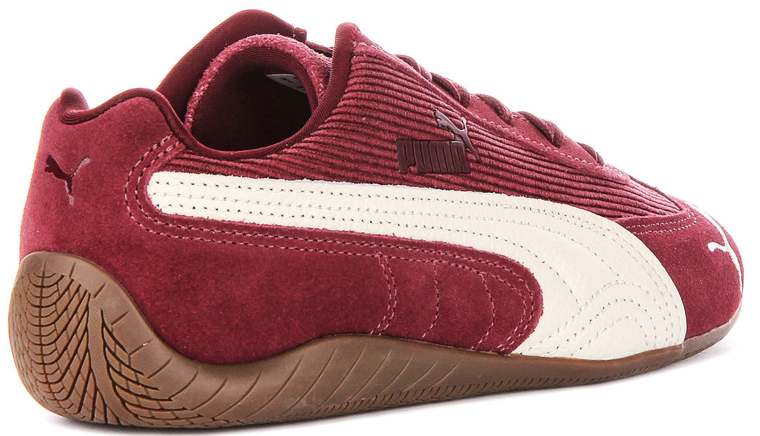 Puma Speedcat en velours côtelé bordeaux