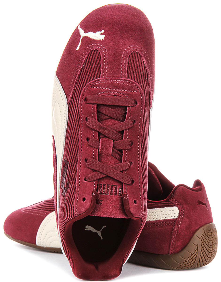 Puma Speedcat en velours côtelé bordeaux