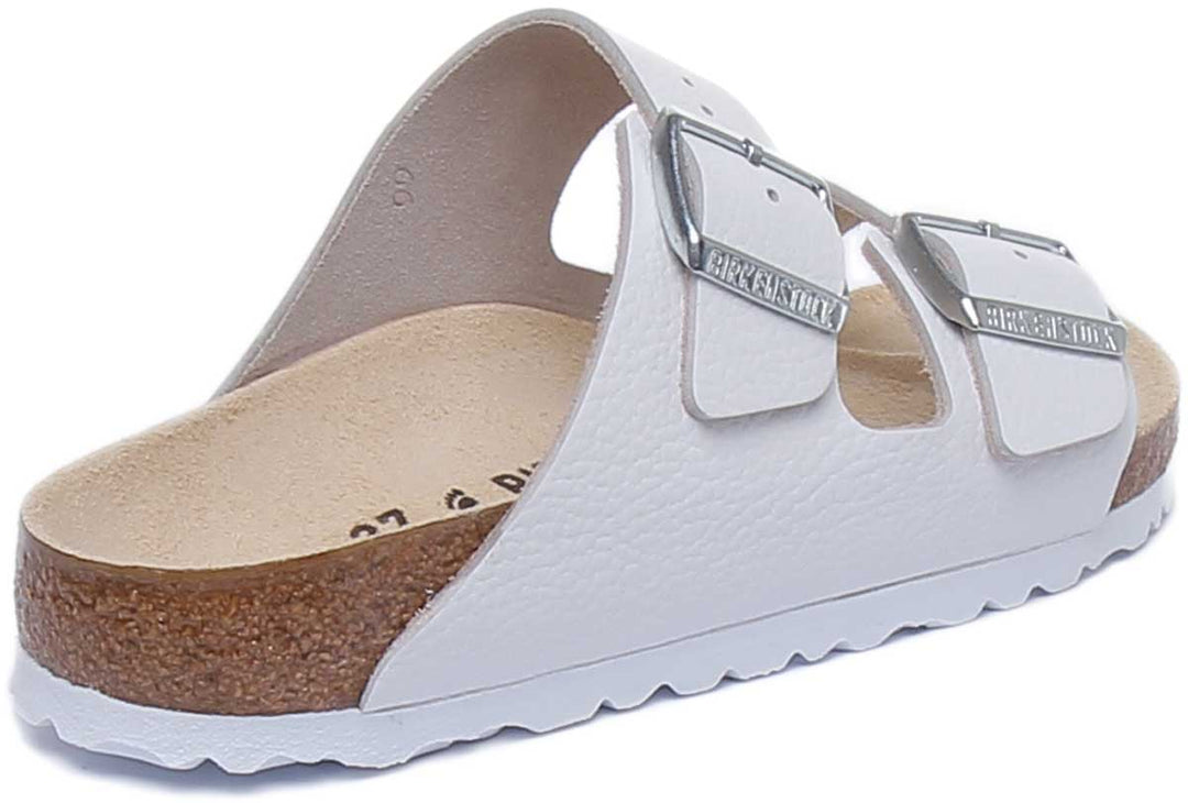 Birkenstock Arizona Sandali con cinturini in pelle nubuck da donna in bianco