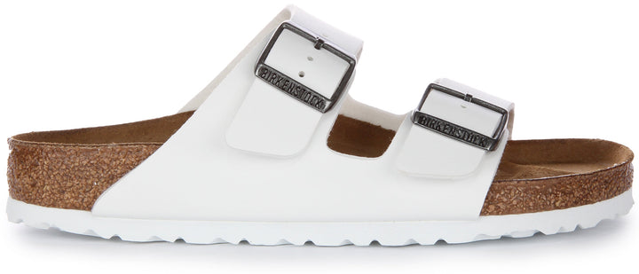 Sandale Birkenstock Arizona Birko Flor à double lanière blanche